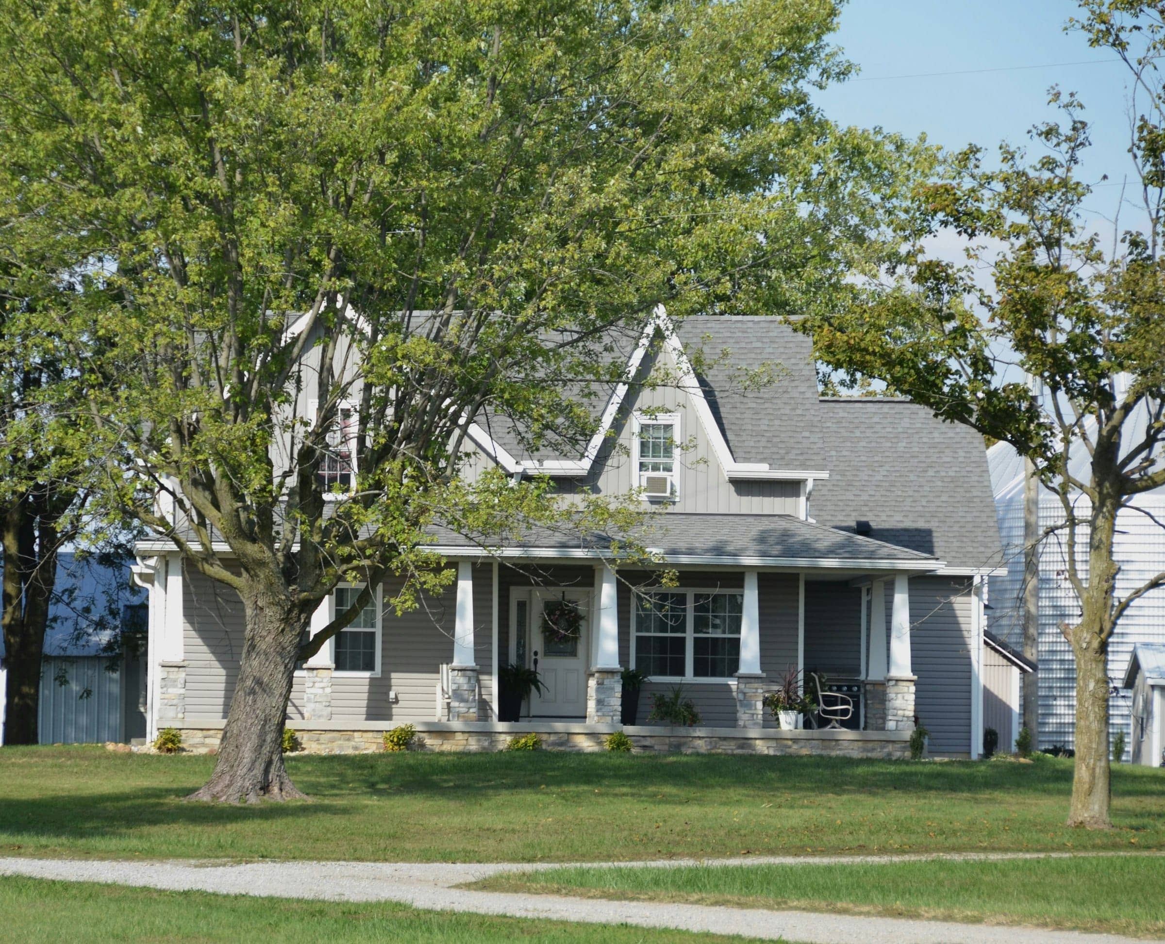 A welcoming Fargo-area home with a covered front porch